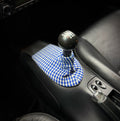 Blue and White Pepita Shift Boot - $65